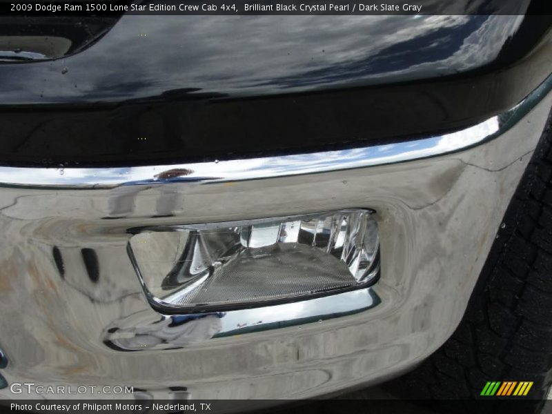 Brilliant Black Crystal Pearl / Dark Slate Gray 2009 Dodge Ram 1500 Lone Star Edition Crew Cab 4x4