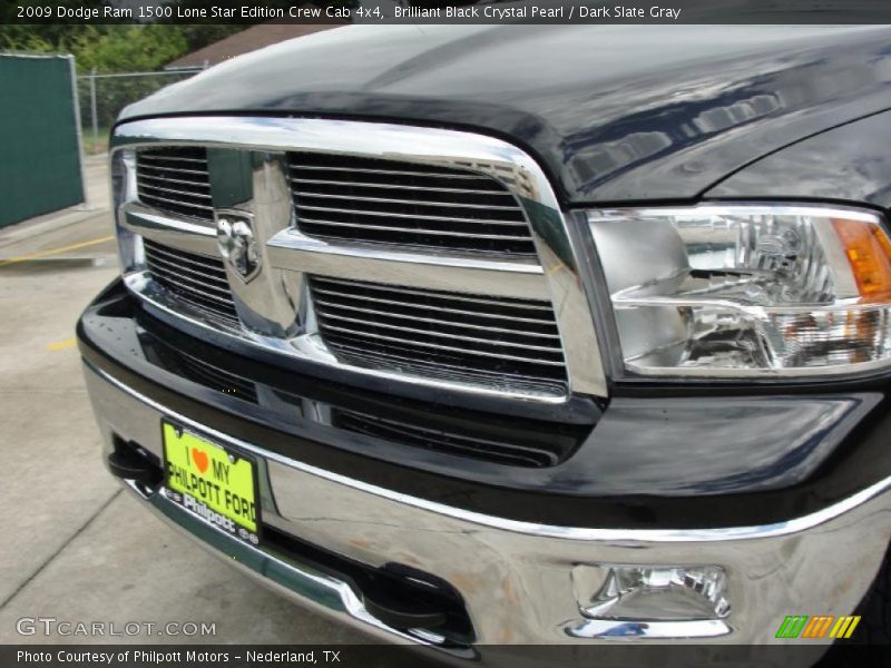 Brilliant Black Crystal Pearl / Dark Slate Gray 2009 Dodge Ram 1500 Lone Star Edition Crew Cab 4x4