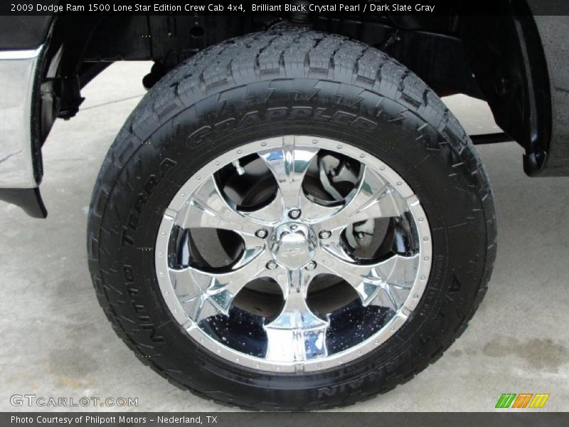 Brilliant Black Crystal Pearl / Dark Slate Gray 2009 Dodge Ram 1500 Lone Star Edition Crew Cab 4x4