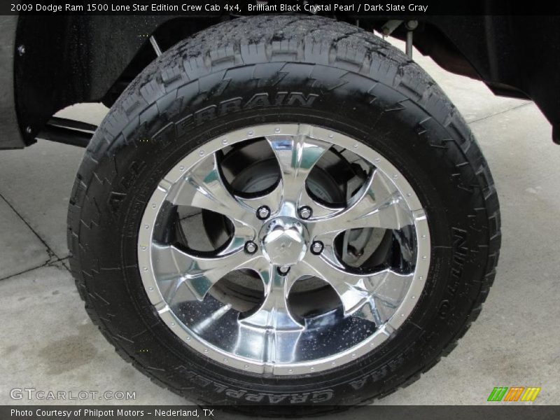 Brilliant Black Crystal Pearl / Dark Slate Gray 2009 Dodge Ram 1500 Lone Star Edition Crew Cab 4x4