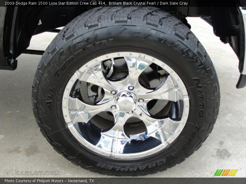 Brilliant Black Crystal Pearl / Dark Slate Gray 2009 Dodge Ram 1500 Lone Star Edition Crew Cab 4x4