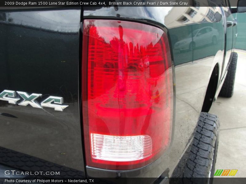 Brilliant Black Crystal Pearl / Dark Slate Gray 2009 Dodge Ram 1500 Lone Star Edition Crew Cab 4x4
