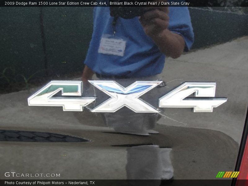 Brilliant Black Crystal Pearl / Dark Slate Gray 2009 Dodge Ram 1500 Lone Star Edition Crew Cab 4x4