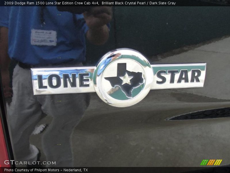 Brilliant Black Crystal Pearl / Dark Slate Gray 2009 Dodge Ram 1500 Lone Star Edition Crew Cab 4x4