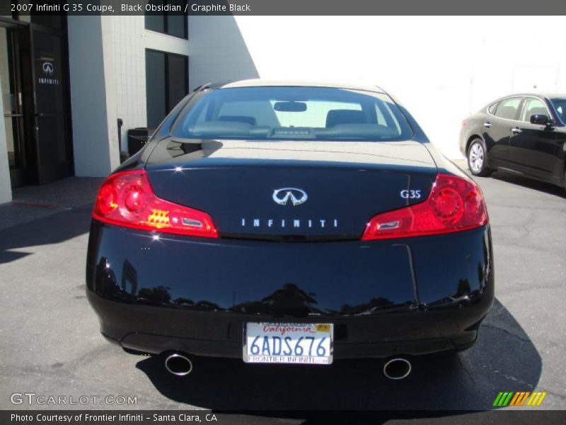 Black Obsidian / Graphite Black 2007 Infiniti G 35 Coupe