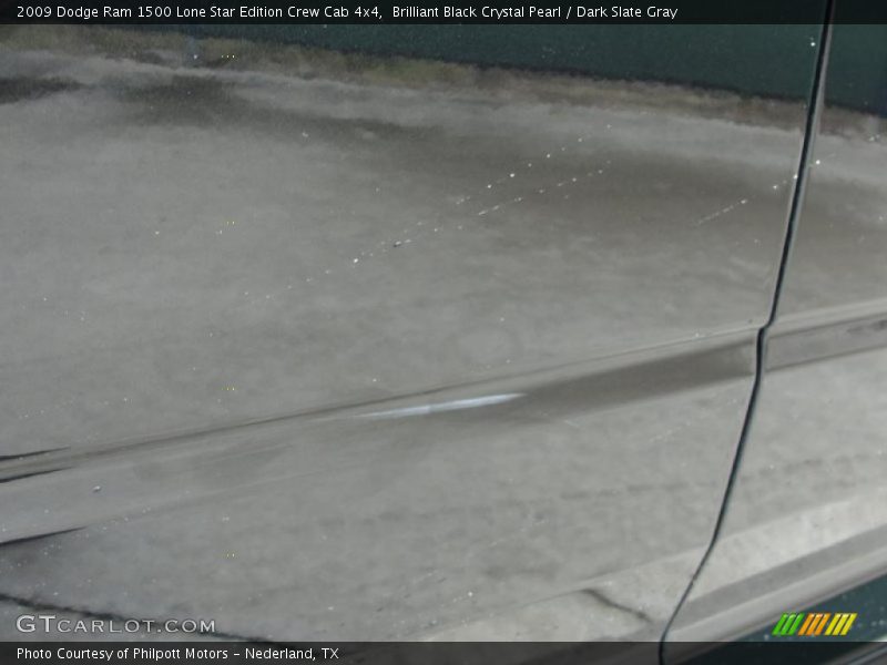 Brilliant Black Crystal Pearl / Dark Slate Gray 2009 Dodge Ram 1500 Lone Star Edition Crew Cab 4x4
