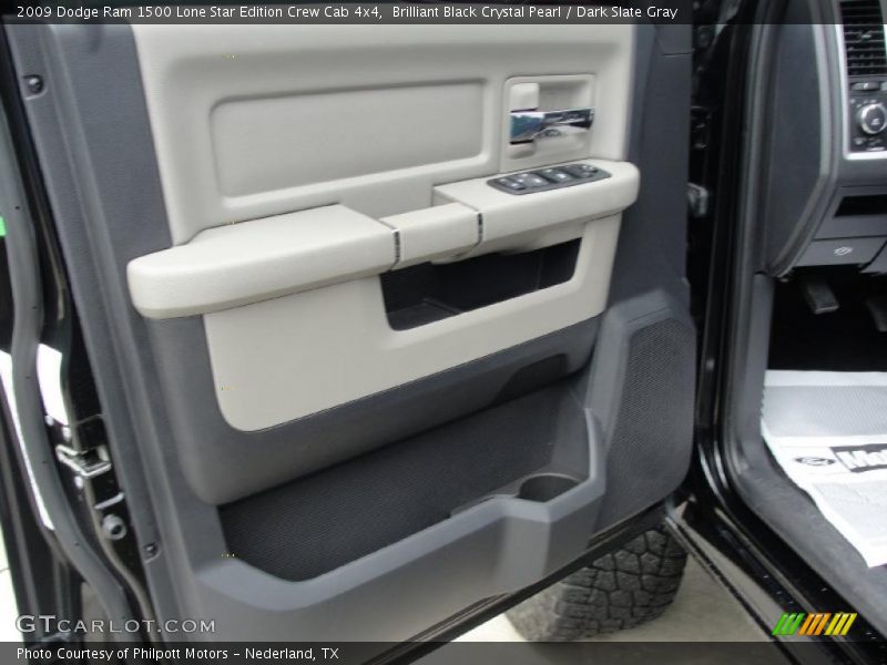 Brilliant Black Crystal Pearl / Dark Slate Gray 2009 Dodge Ram 1500 Lone Star Edition Crew Cab 4x4