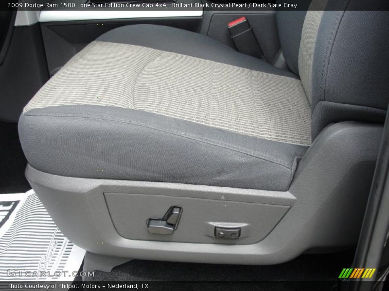 Brilliant Black Crystal Pearl / Dark Slate Gray 2009 Dodge Ram 1500 Lone Star Edition Crew Cab 4x4