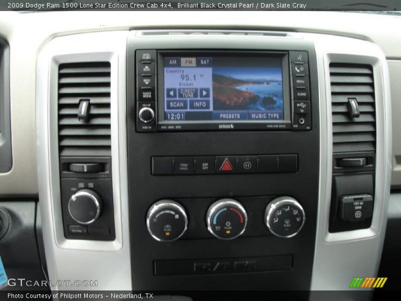 Brilliant Black Crystal Pearl / Dark Slate Gray 2009 Dodge Ram 1500 Lone Star Edition Crew Cab 4x4