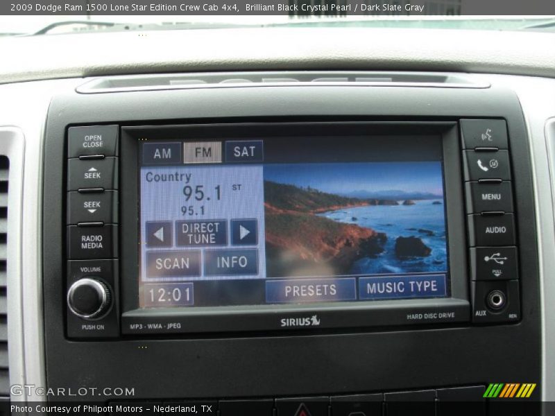 Brilliant Black Crystal Pearl / Dark Slate Gray 2009 Dodge Ram 1500 Lone Star Edition Crew Cab 4x4