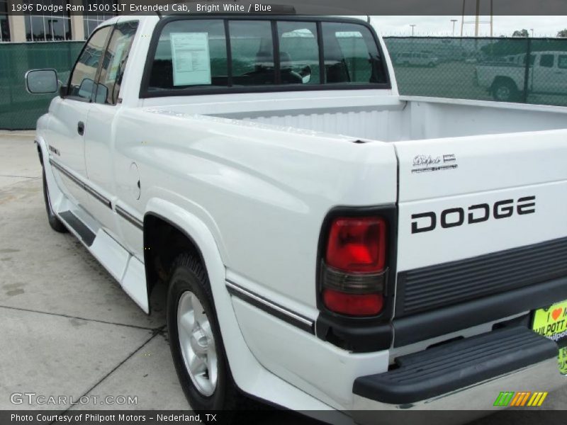 Bright White / Blue 1996 Dodge Ram 1500 SLT Extended Cab