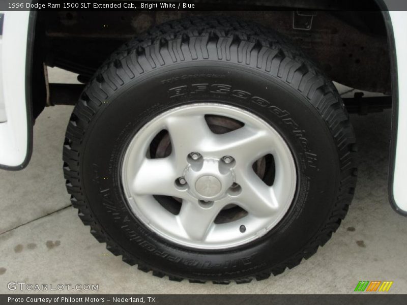 Bright White / Blue 1996 Dodge Ram 1500 SLT Extended Cab