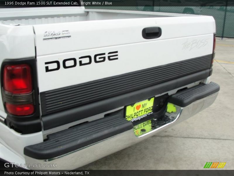 Bright White / Blue 1996 Dodge Ram 1500 SLT Extended Cab