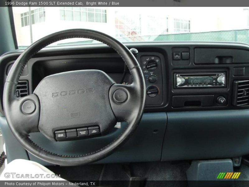 Bright White / Blue 1996 Dodge Ram 1500 SLT Extended Cab