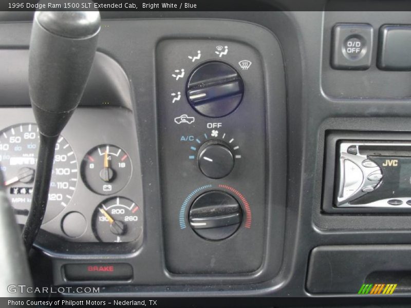 Bright White / Blue 1996 Dodge Ram 1500 SLT Extended Cab