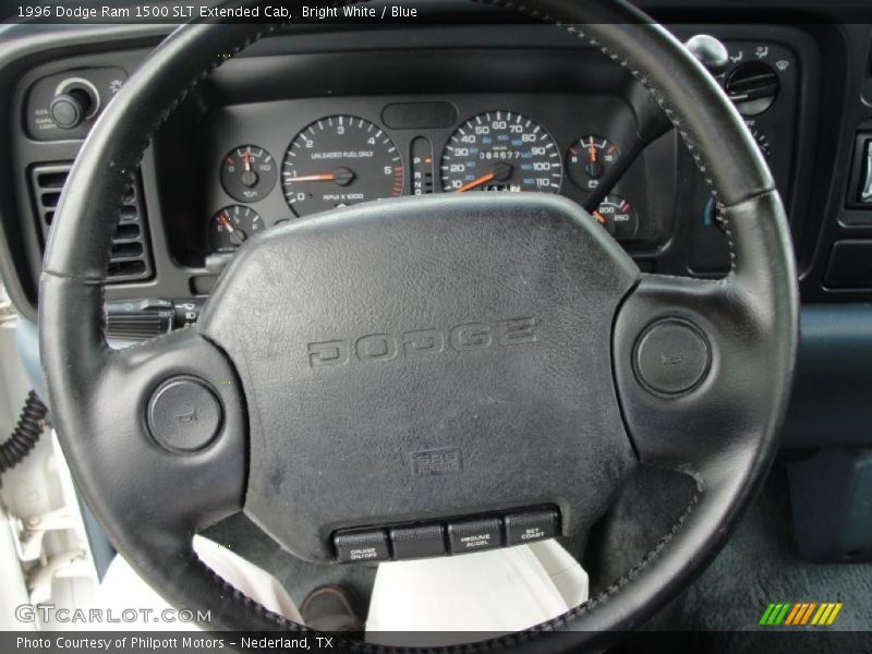 Bright White / Blue 1996 Dodge Ram 1500 SLT Extended Cab