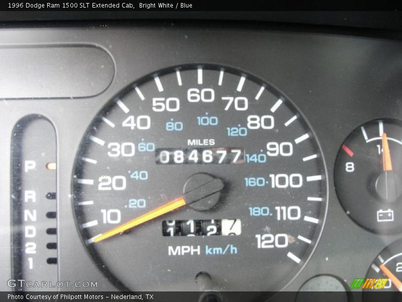 Bright White / Blue 1996 Dodge Ram 1500 SLT Extended Cab