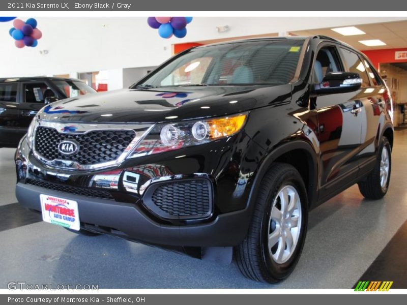 Ebony Black / Gray 2011 Kia Sorento LX