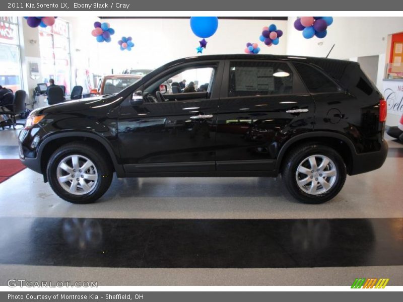 Ebony Black / Gray 2011 Kia Sorento LX