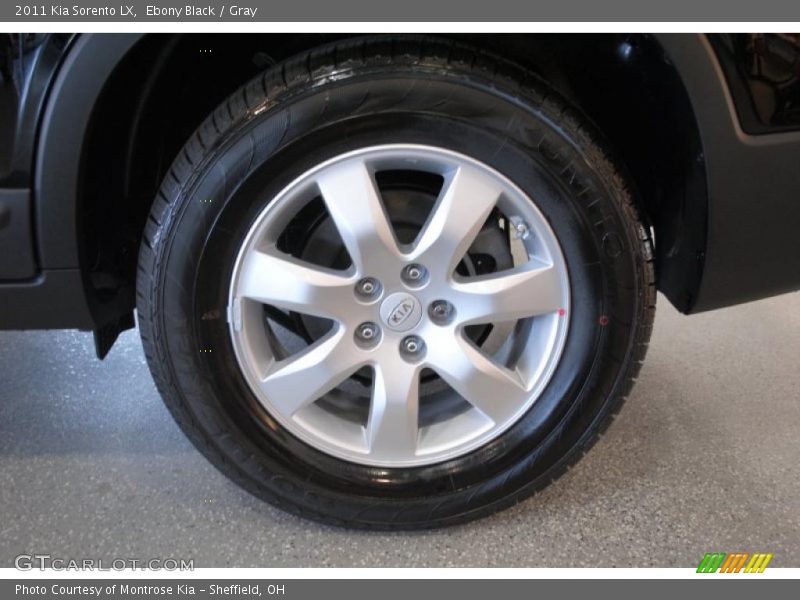 Ebony Black / Gray 2011 Kia Sorento LX