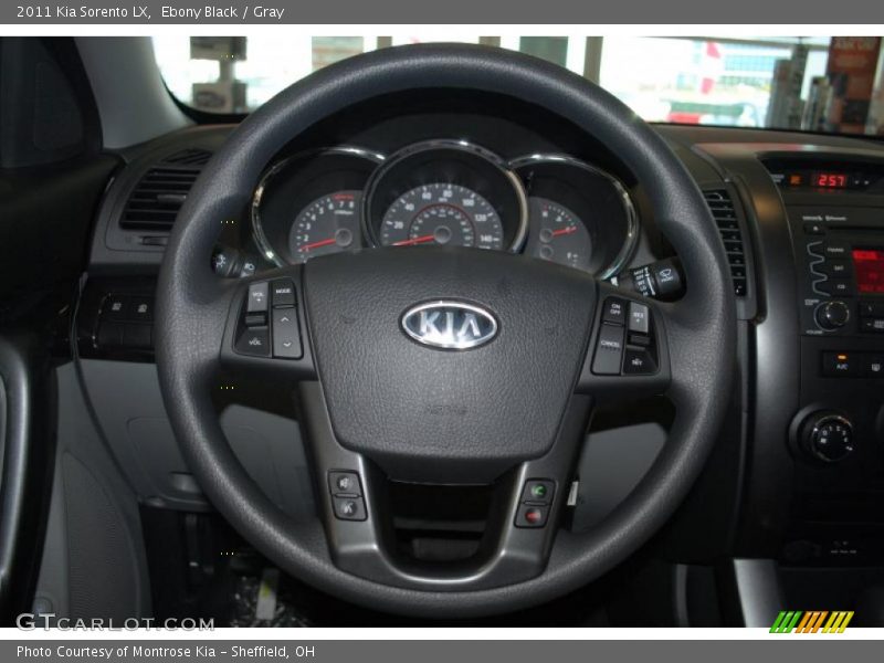 Ebony Black / Gray 2011 Kia Sorento LX