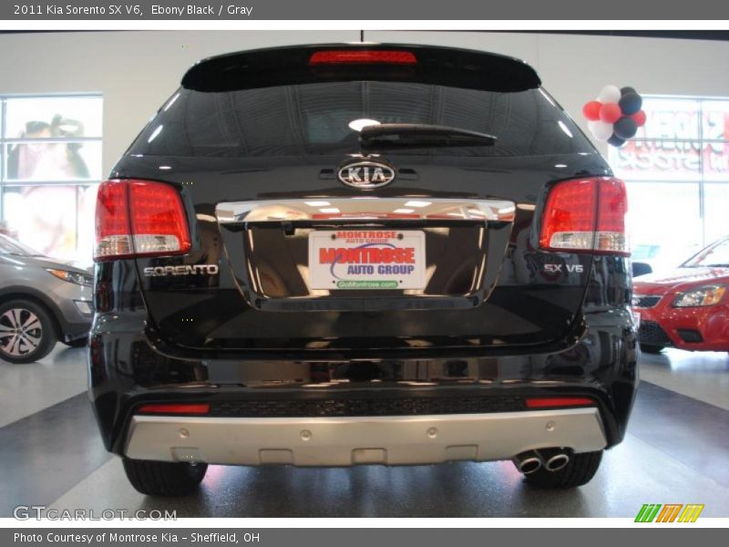 Ebony Black / Gray 2011 Kia Sorento SX V6