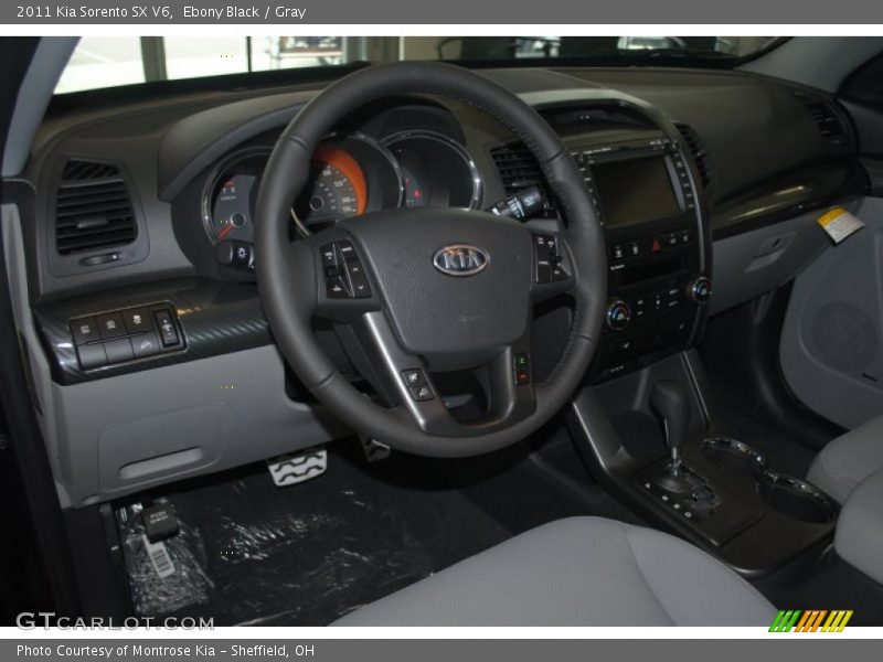 Ebony Black / Gray 2011 Kia Sorento SX V6
