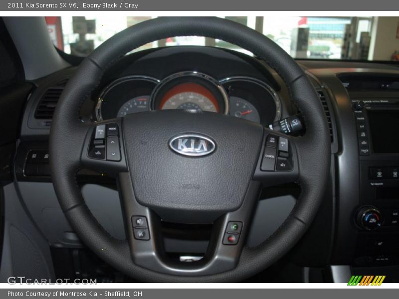 Ebony Black / Gray 2011 Kia Sorento SX V6