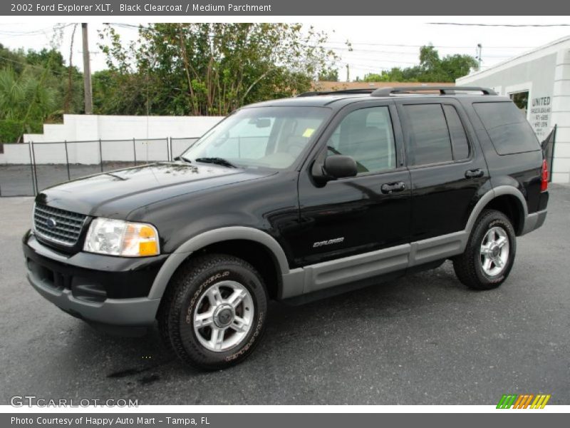 Black Clearcoat / Medium Parchment 2002 Ford Explorer XLT