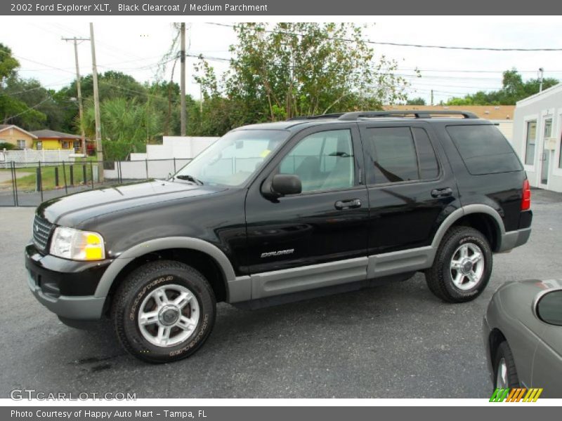 Black Clearcoat / Medium Parchment 2002 Ford Explorer XLT