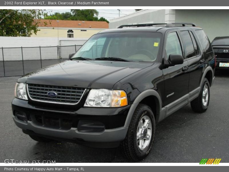 Black Clearcoat / Medium Parchment 2002 Ford Explorer XLT