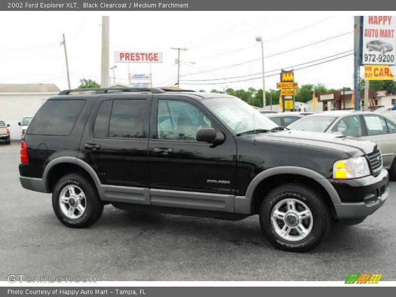 Black Clearcoat / Medium Parchment 2002 Ford Explorer XLT