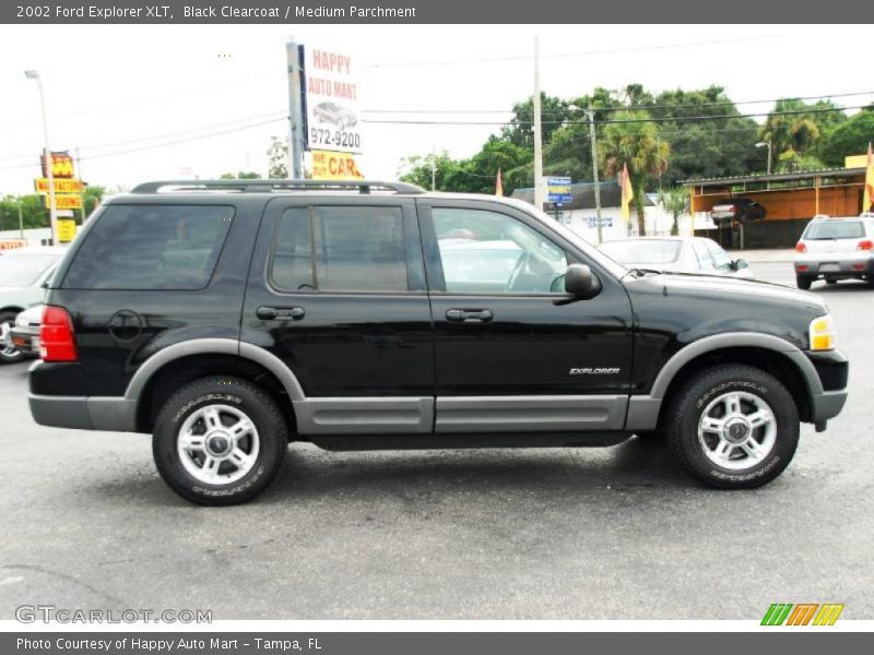 Black Clearcoat / Medium Parchment 2002 Ford Explorer XLT