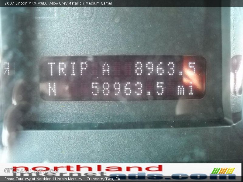 Alloy Grey Metallic / Medium Camel 2007 Lincoln MKX AWD