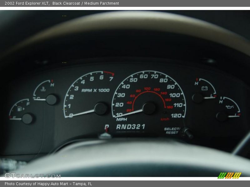 Black Clearcoat / Medium Parchment 2002 Ford Explorer XLT