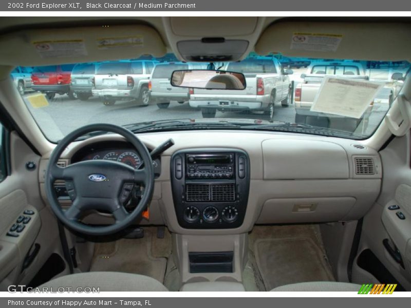 Black Clearcoat / Medium Parchment 2002 Ford Explorer XLT