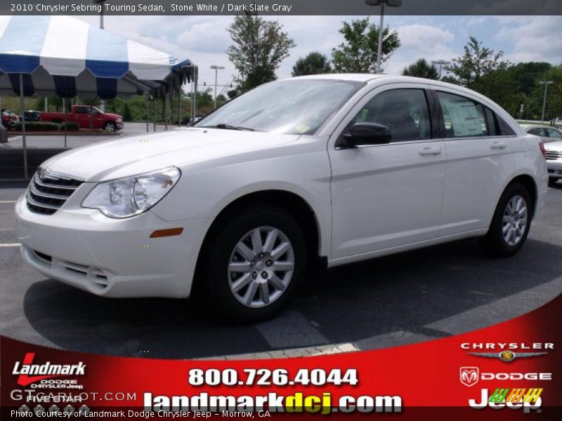 Stone White / Dark Slate Gray 2010 Chrysler Sebring Touring Sedan