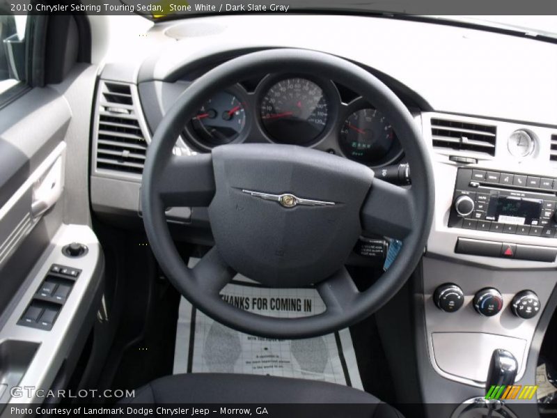 Stone White / Dark Slate Gray 2010 Chrysler Sebring Touring Sedan