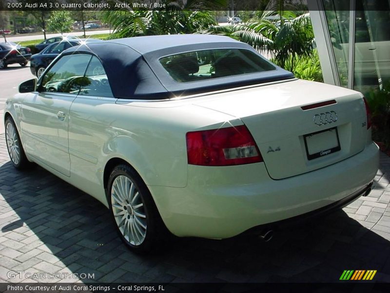 Arctic White / Blue 2005 Audi A4 3.0 quattro Cabriolet
