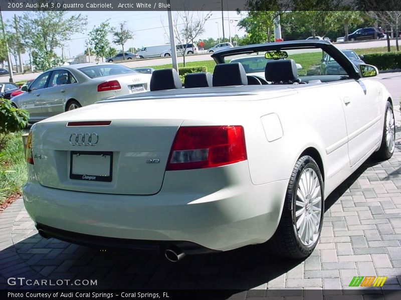 Arctic White / Blue 2005 Audi A4 3.0 quattro Cabriolet