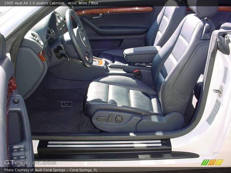 Arctic White / Blue 2005 Audi A4 3.0 quattro Cabriolet