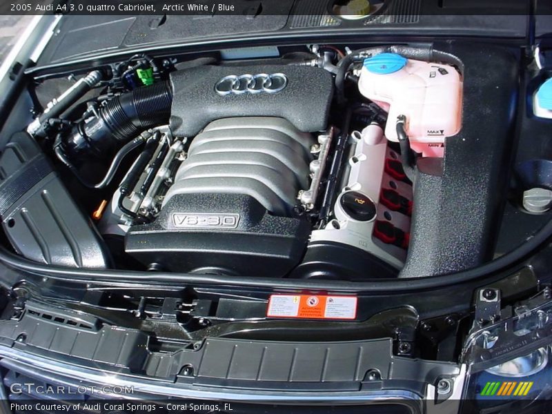 Arctic White / Blue 2005 Audi A4 3.0 quattro Cabriolet