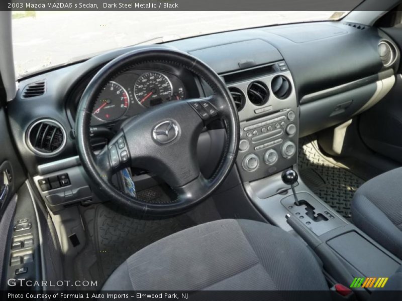 Dark Steel Metallic / Black 2003 Mazda MAZDA6 s Sedan