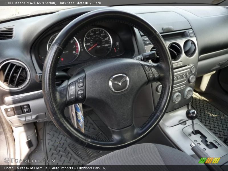Dark Steel Metallic / Black 2003 Mazda MAZDA6 s Sedan
