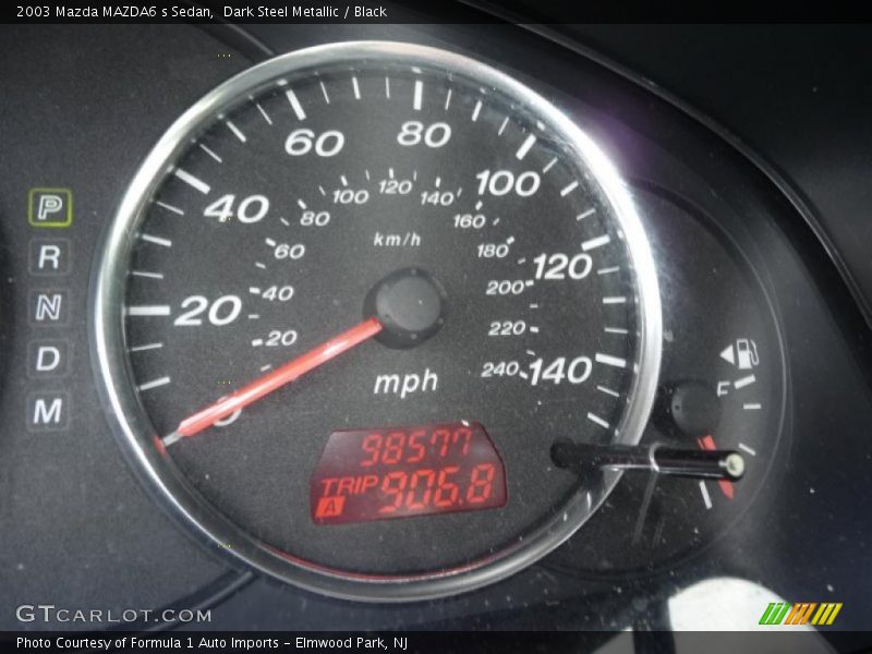 Dark Steel Metallic / Black 2003 Mazda MAZDA6 s Sedan