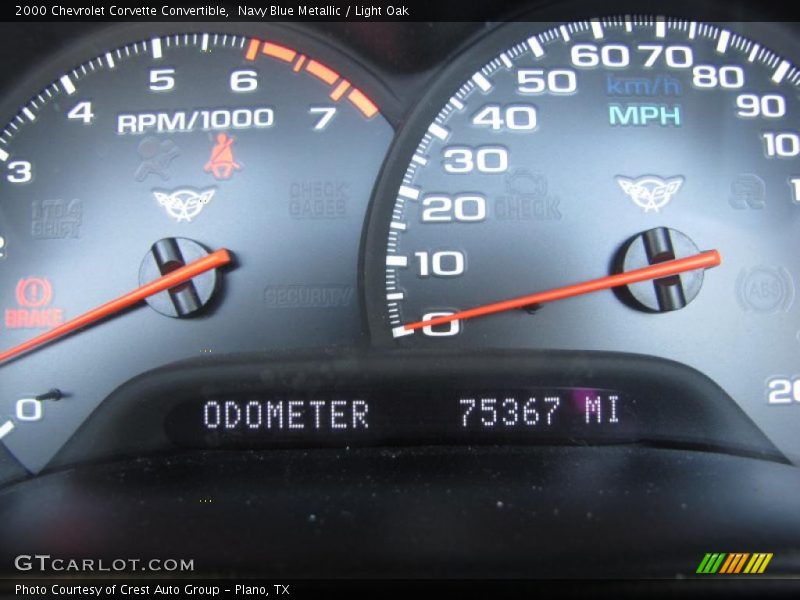 Navy Blue Metallic / Light Oak 2000 Chevrolet Corvette Convertible