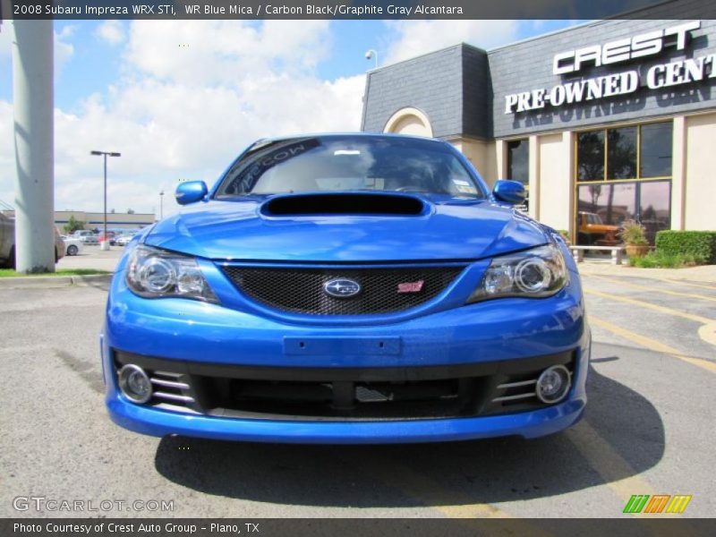 WR Blue Mica / Carbon Black/Graphite Gray Alcantara 2008 Subaru Impreza WRX STi