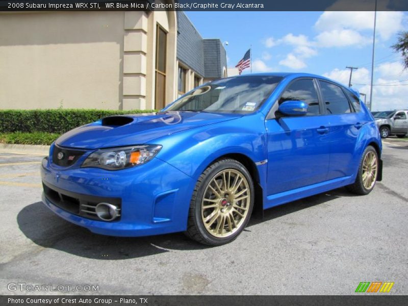 WR Blue Mica / Carbon Black/Graphite Gray Alcantara 2008 Subaru Impreza WRX STi