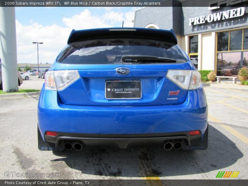 WR Blue Mica / Carbon Black/Graphite Gray Alcantara 2008 Subaru Impreza WRX STi