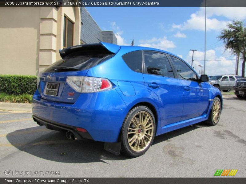WR Blue Mica / Carbon Black/Graphite Gray Alcantara 2008 Subaru Impreza WRX STi